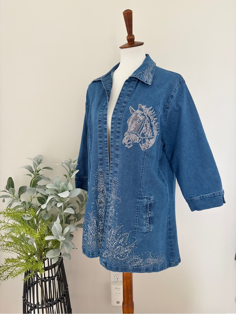 Vintage Equestrian Horse Rhinestone Jacket